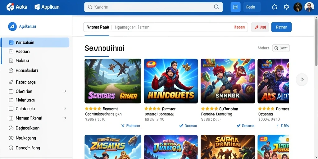 Tampilan awal dengan karakter utama yang menarik.