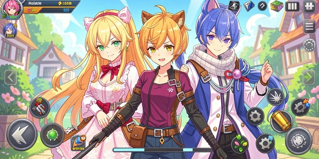Tampilan antarmuka utama game yang menarik.