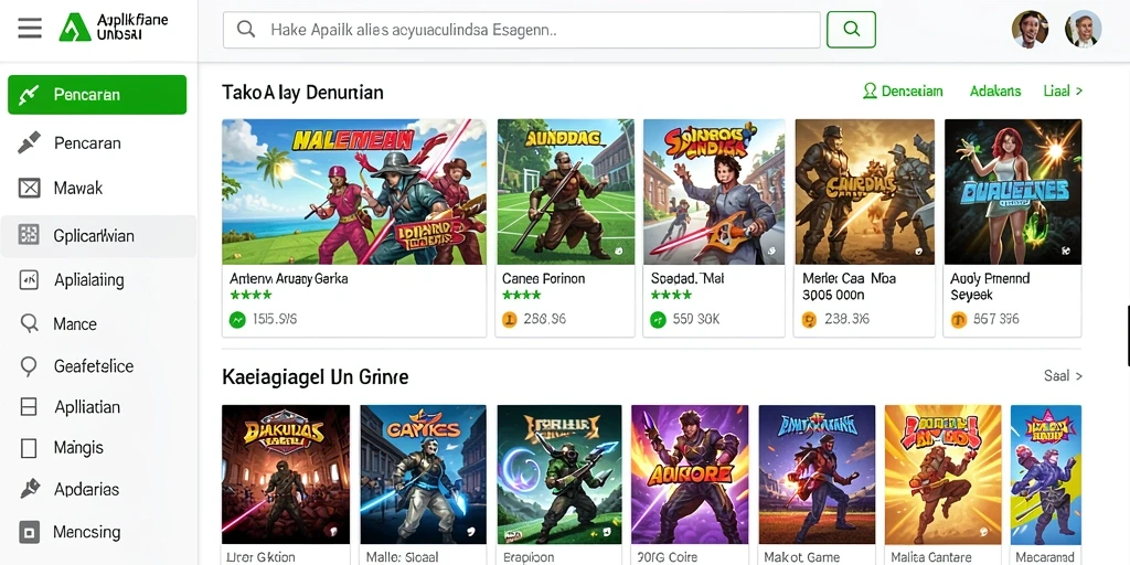 Tampilan grafis yang menakjubkan dari dunia fantasi.