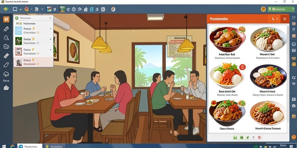 Tangkapan layar menampilkan pemandangan indah dari dunia RPZZZ.
