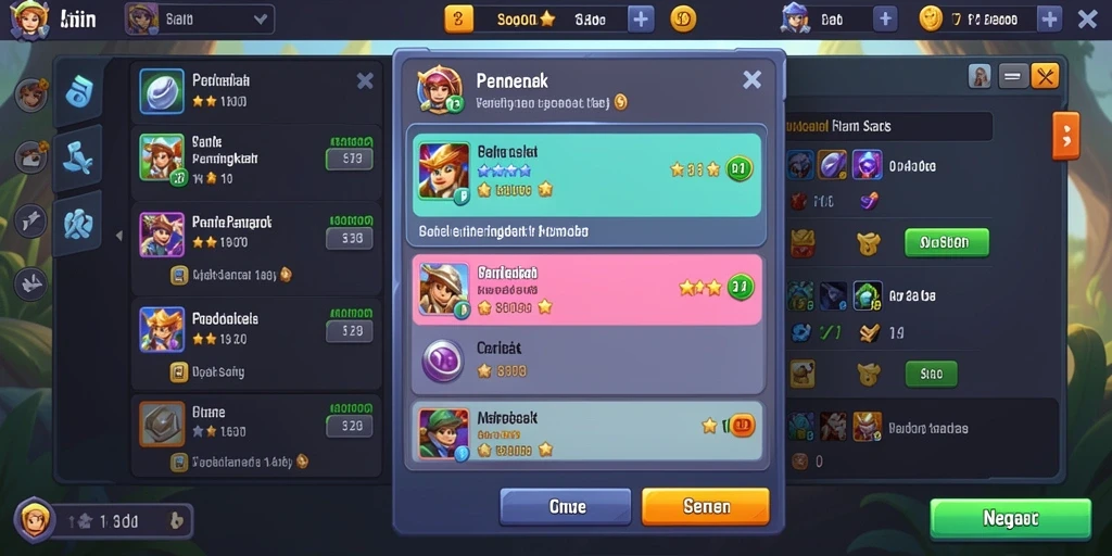Screenshot menunjukkan karakter utama dalam aksi di level yang penuh warna.
